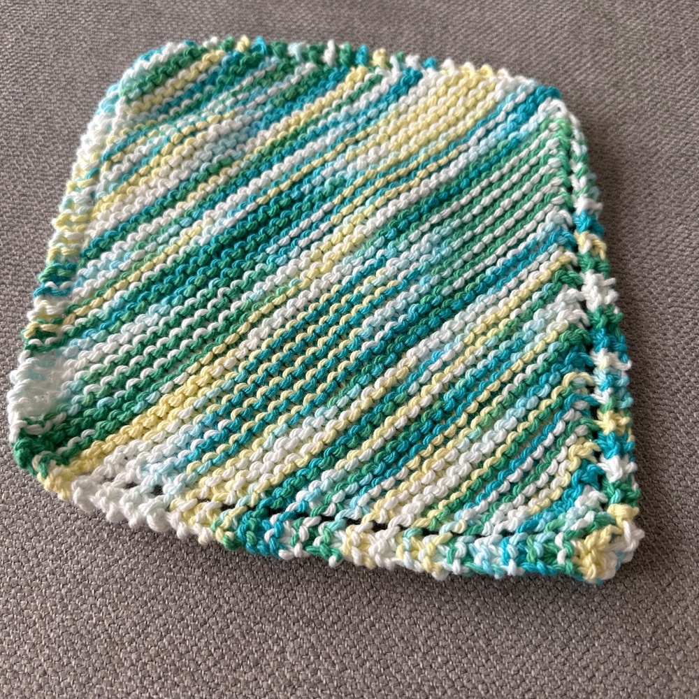 2 Knit dishcloths